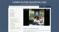 Desktop Screenshot of homesinpinemountainlake.com